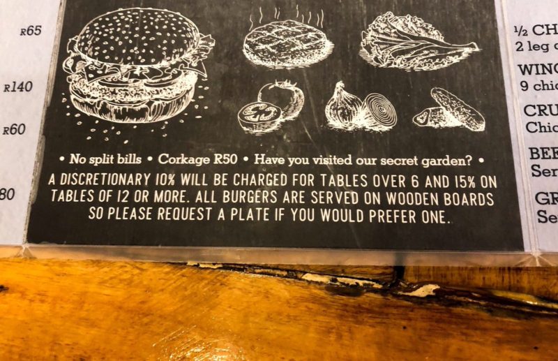 Burgers on boards