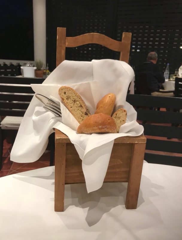Bread in a commode